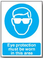 BRADY - M116D/R - 警告标志 EYE PROTECTION MUST BE WORN(必须戴护目镜)