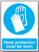 BRADY - M10RIGIDD - 警告标志 HAND PROTECT MUST BE WORN(必须戴保护手套) RP