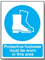 BRADY - M127D/R - 警告标志 PROTECTION FOOTWEAR MUST BE WORN(必须穿保护靴)