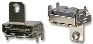 MULTICOMP - MC34935 - 针座 直角型 HDMI 带法兰 SMT